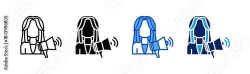 brand ambassador icon set multiple style collection