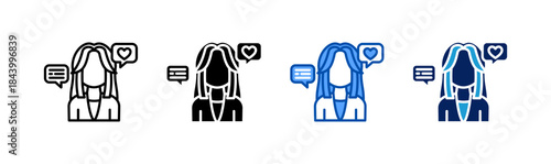 influencer icon set multiple style collection