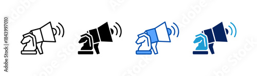 marketing strategy icon set multiple style collection