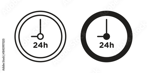 24 Hrs icon design element, vector illustration. Editable vector collections.