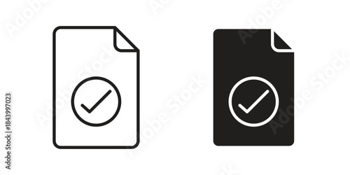 Accept document icon design element, vector illustration. Editable vector collections.