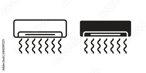 Air conditioner icon design element, vector illustration. Editable vector collections.