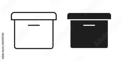 Archive icon design element, vector illustration. Editable vector collections.