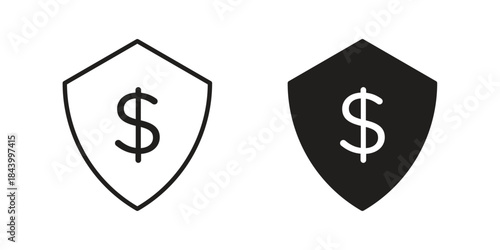 assets protection icon design element, vector illustration. Editable vector collections.