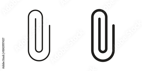 Attachment clip icon design element, vector illustration. Editable vector collections.