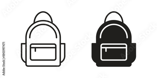 Backpack icon design element, vector illustration. Editable vector collections.