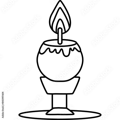 minimal-candle-outline-design-icon