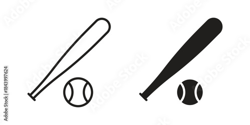 Baseball icon design element, vector illustration. Editable vector collections.