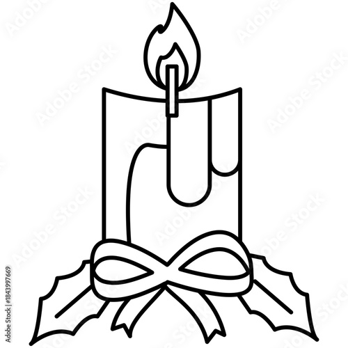 candle-with-sparkles-decorative-outline-icon