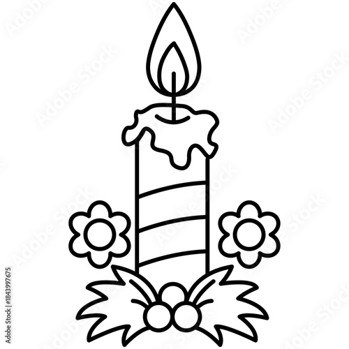 ornate-candle-holiday-outline-vector-icon
