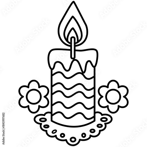 wide-base-candle-outline-vector-icon