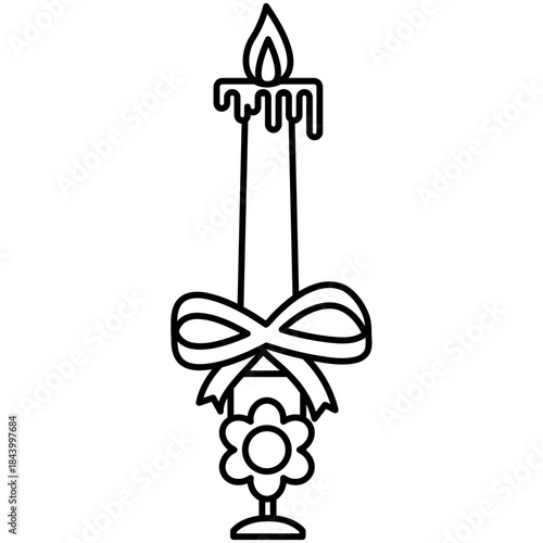 tiny-burning-candle-simple-line-art-icon