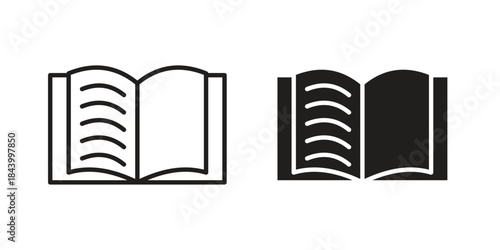 Book open icon design element, vector illustration. Editable vector collections.