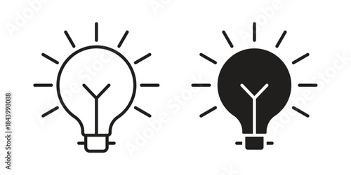 Bulb icon design element, vector illustration. Editable vector collections.
