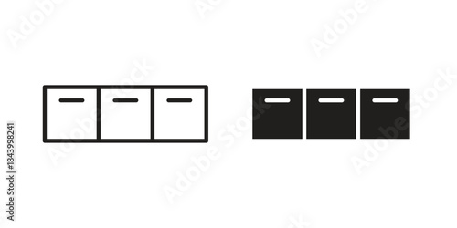 Cabinet icon design element, vector illustration. Editable vector collections.