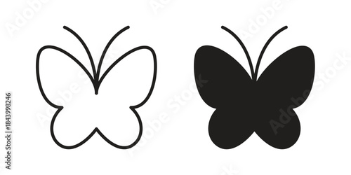 Butterfly icon design element, vector illustration. Editable vector collections.