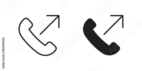 Call outgoing icon design element, vector illustration. Editable vector collections.