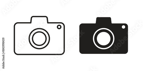 Camera icon design element, vector illustration. Editable vector collections.