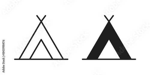Camping icon design element, vector illustration. Editable vector collections.