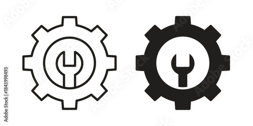 Car mechanic icon design element, vector illustration. Editable vector collections.