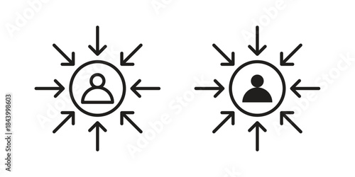 Centric consumer icon design element, vector illustration. Editable vector collections.
