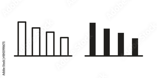 Chart histogram icon design element, vector illustration. Editable vector collections.