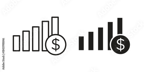 Chat arrow grow icon design element, vector illustration. Editable vector collections.