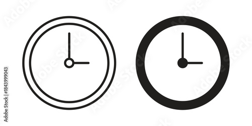 Clock icon design element, vector illustration. Editable vector collections.