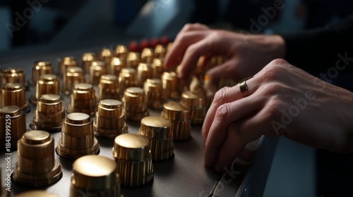 Close-Up Inspection of Electronic Circuit Boards by Defense Contractor for Secure Communications Equipment under Natural Light