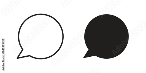 Comment icon design element, vector illustration. Editable vector collections.