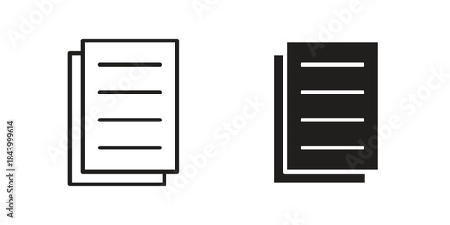 Copy icon design element, vector illustration. Editable vector collections.