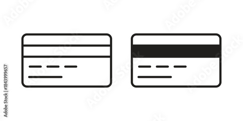 Credit card icon design element, vector illustration. Editable vector collections.