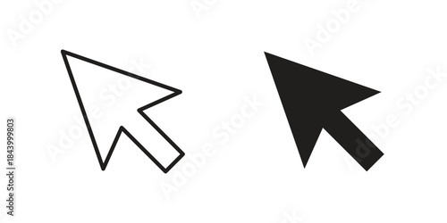Cursor icon design element, vector illustration. Editable vector collections.