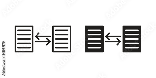 Data transfer icon design element, vector illustration. Editable vector collections.