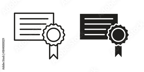 Diploma icon design element, vector illustration. Editable vector collections.
