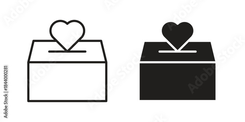 Donate icon design element, vector illustration. Editable vector collections.