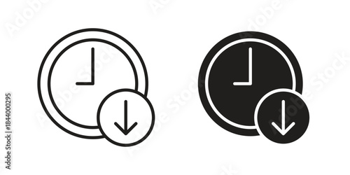 Down time icon design element, vector illustration. Editable vector collections.