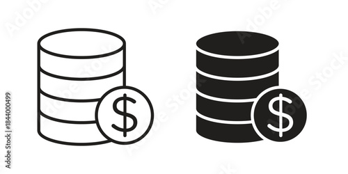 Earning icon design element, vector illustration. Editable vector collections.