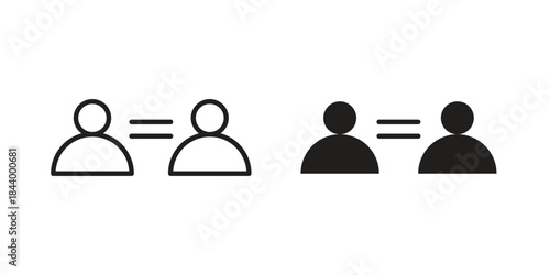 Equality icon design element, vector illustration. Editable vector collections.