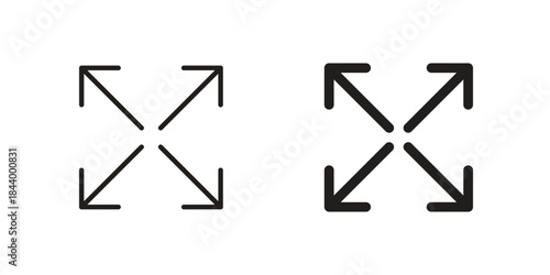 Expand icon design element, vector illustration. Editable vector collections.