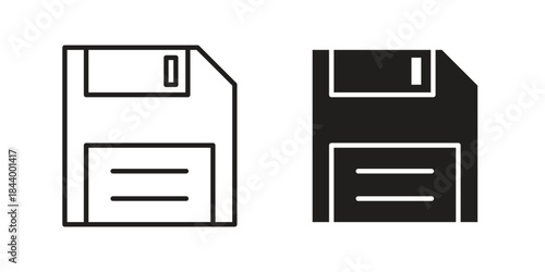 Floppy disk icon design element, vector illustration. Editable vector collections.