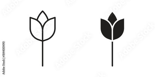 Flower tulip icon design element, vector illustration. Editable vector collections.