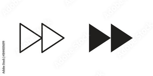 Forward icon design element, vector illustration. Editable vector collections.