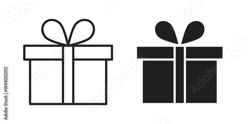 Gift icon design element, vector illustration. Editable vector collections.