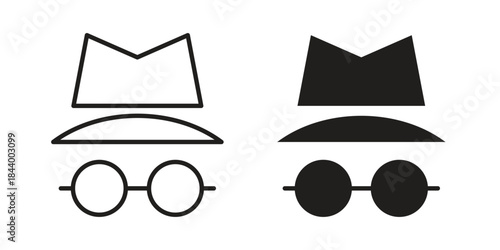 Incognito icon design element, vector illustration. Editable vector collections.