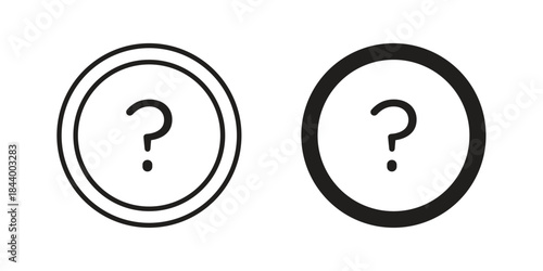 Interrogation icon design element, vector illustration. Editable vector collections.