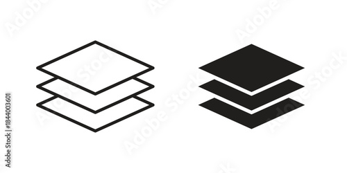 Layers icon design element, vector illustration. Editable vector collections.