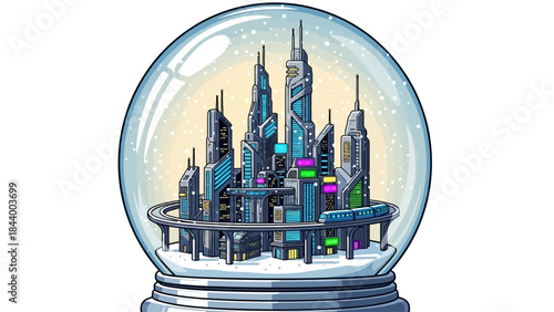 3d render of a pencil in a circle