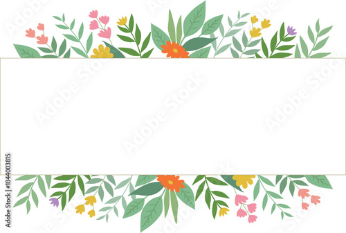 leaf and flower borders