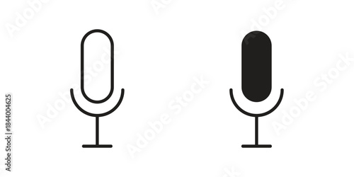 Microphone icon design element, vector illustration. Editable vector collections.